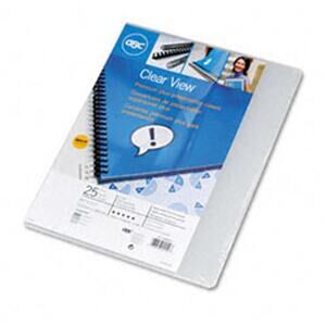 NEW Clear View GBC Standard Presentation Covers 25 pk Combbind Proclick Wirebind